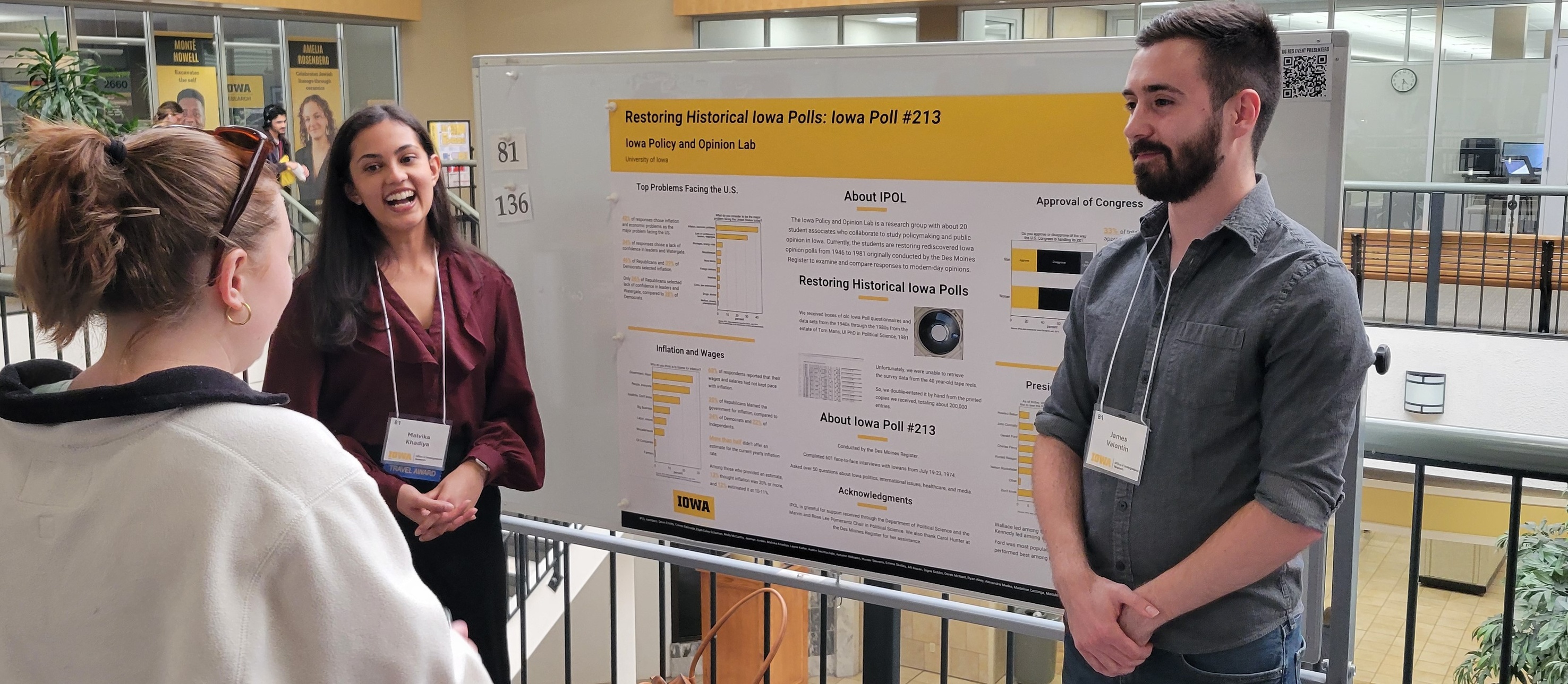 IPOL students present our poster at the 2025 Spring Undergradute Research Festival