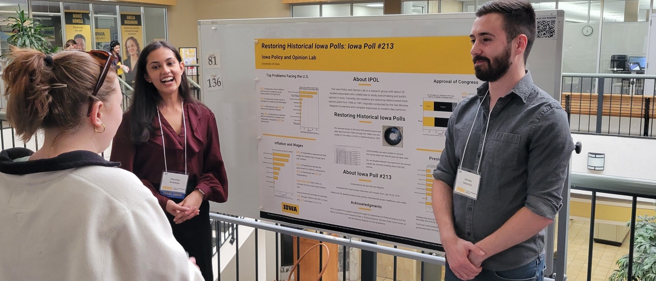 IPOL students present our poster at the 2025 Spring Undergradute Research Festival