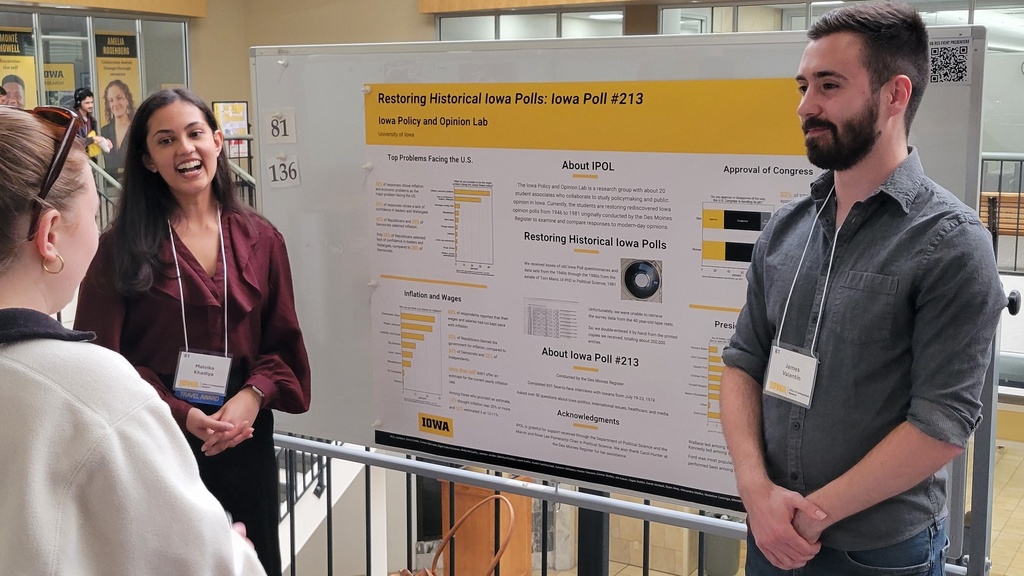 IPOL students present our poster at the 2025 Spring Undergradute Research Festival